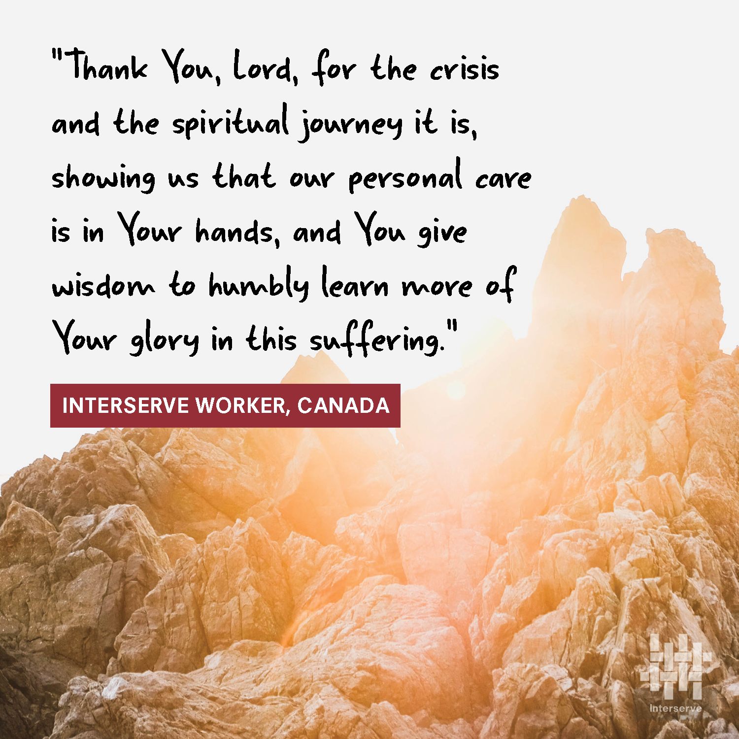 Prayers During A Pandemic | Interserve Canada